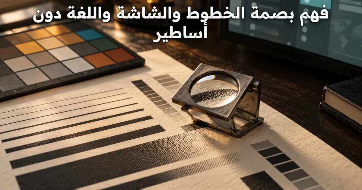 فهم بصمة الخطوط والشاشة واللغة دون أساطير