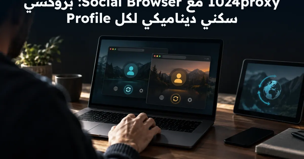 1024proxy مع Social Browser: بروكسي سكني ديناميكي لكل Profile