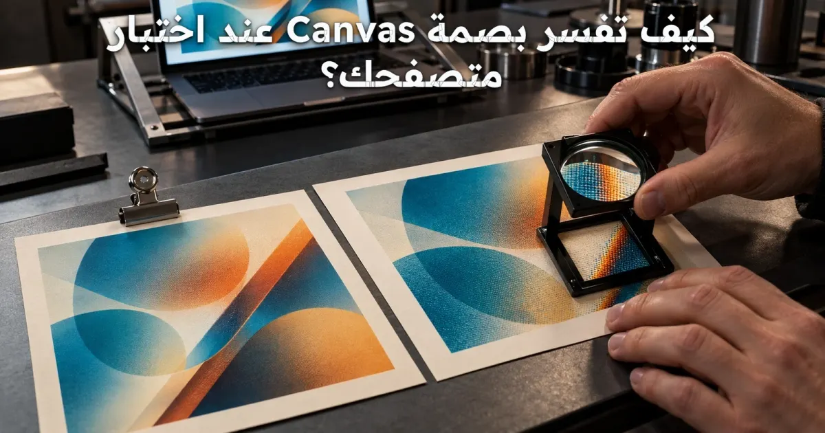 كيف تفسر بصمة Canvas عند اختبار متصفحك؟