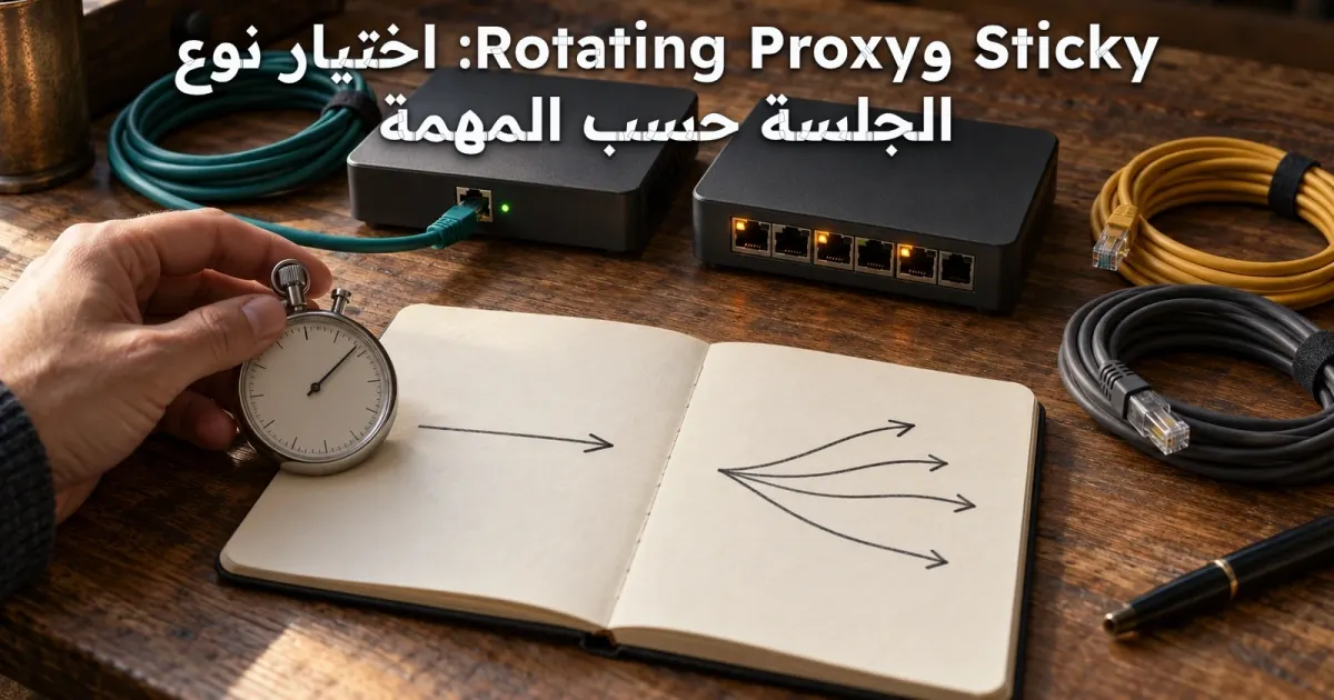 Sticky وRotating Proxy: اختيار نوع الجلسة حسب المهمة