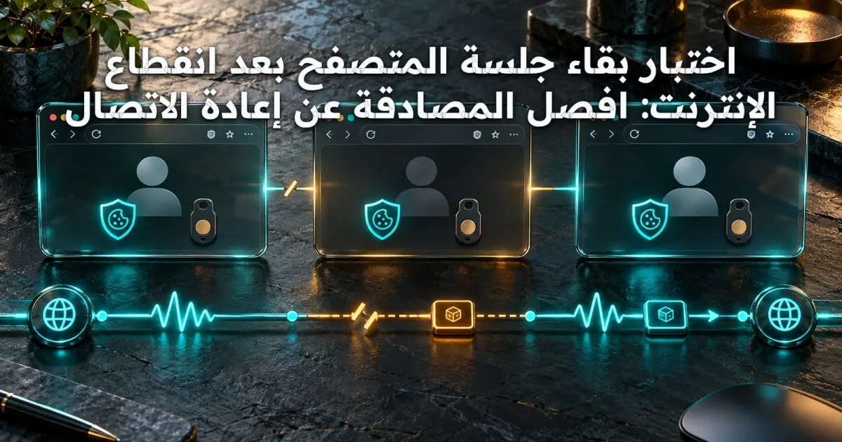 اختبار بقاء جلسة المتصفح بعد انقطاع الإنترنت: افصل المصادقة عن إعادة الاتصال