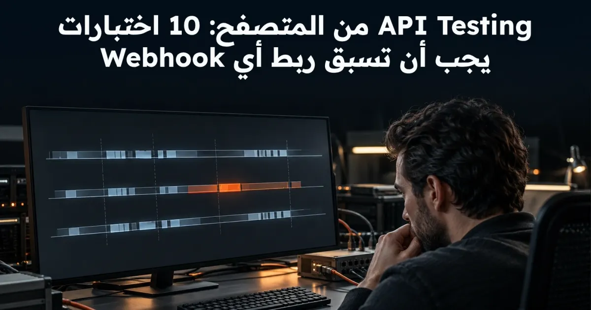 API Testing من المتصفح: 10 اختبارات يجب أن تسبق ربط أي Webhook