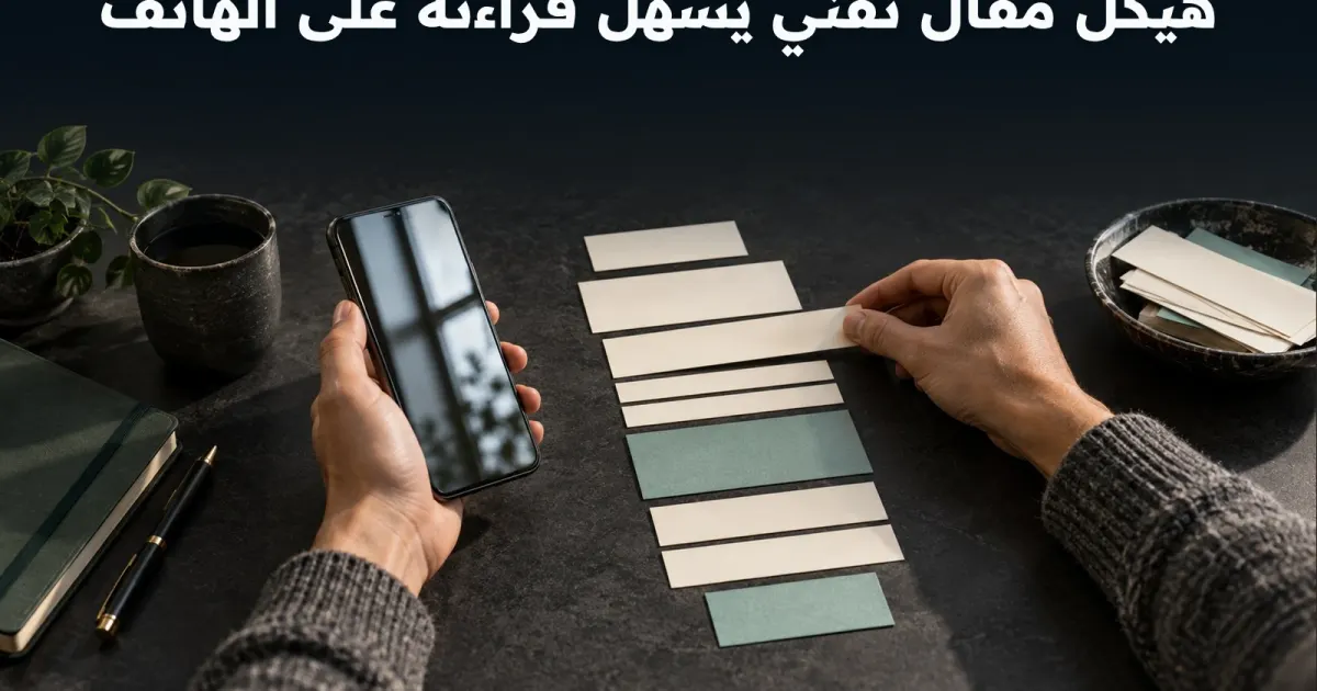 هيكل مقال تقني يسهل قراءته على الهاتف