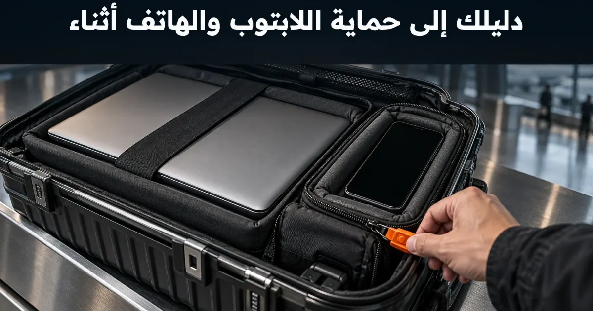 حماية اللابتوب والهاتف أثناء السفر