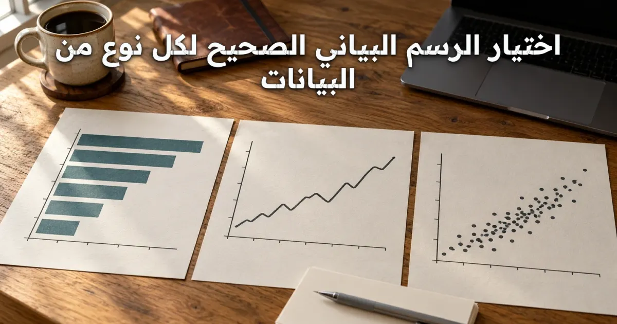 اختيار الرسم البياني الصحيح لكل نوع من البيانات