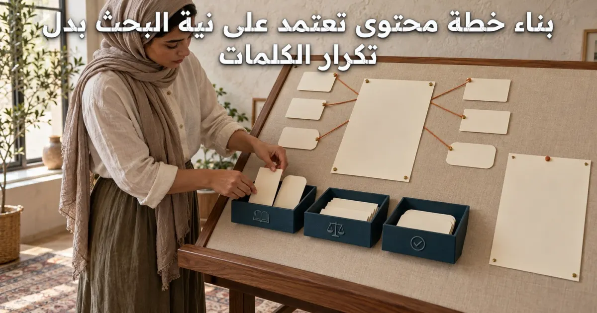 بناء خطة محتوى تعتمد على نية البحث بدل تكرار الكلمات
