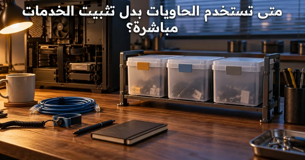 متى تستخدم الحاويات بدل تثبيت الخدمات مباشرة؟
