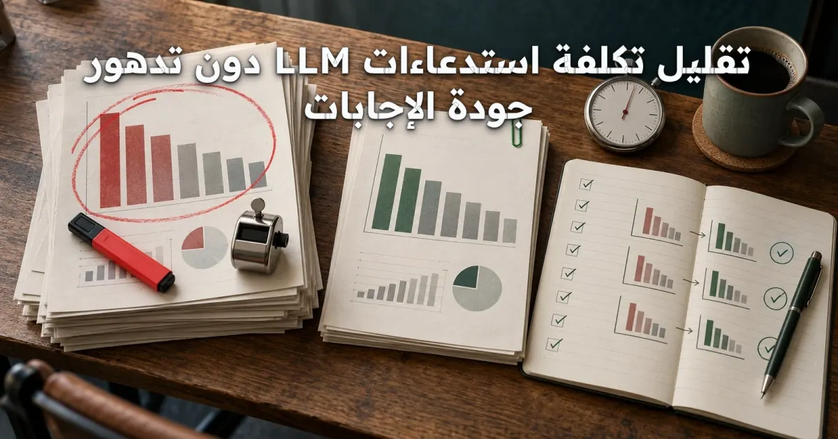تقليل تكلفة استدعاءات LLM دون تدهور جودة الإجابات