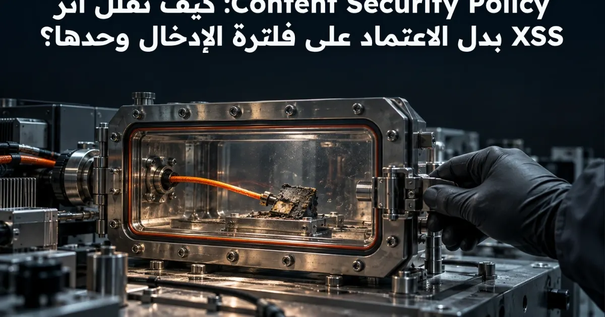 Content Security Policy: كيف تقلل أثر XSS بدل الاعتماد على فلترة الإدخال وحدها؟