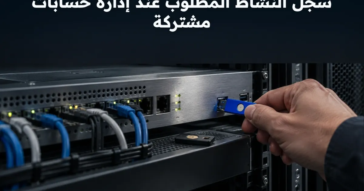 سجل النشاط المطلوب عند إدارة حسابات مشتركة