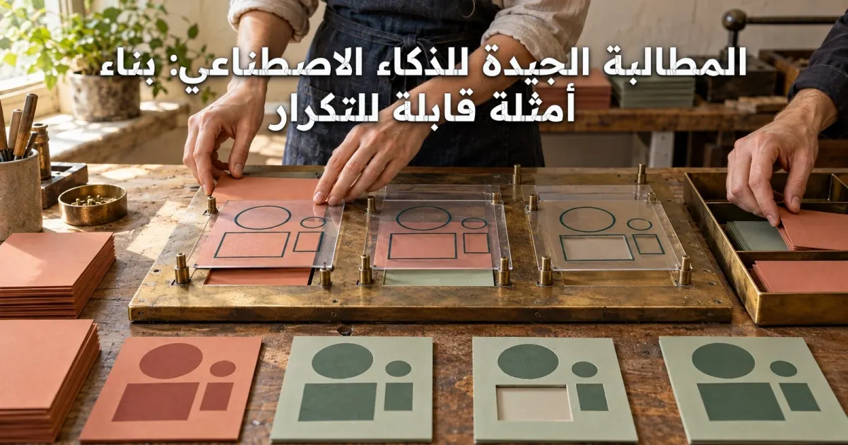المطالبة الجيدة للذكاء الاصطناعي: بناء أمثلة قابلة للتكرار