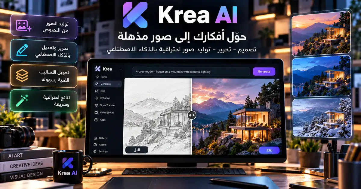 Krea AI: استكشاف التكوينات البصرية وتحسين الصور بنتائج قابلة للمراجعة