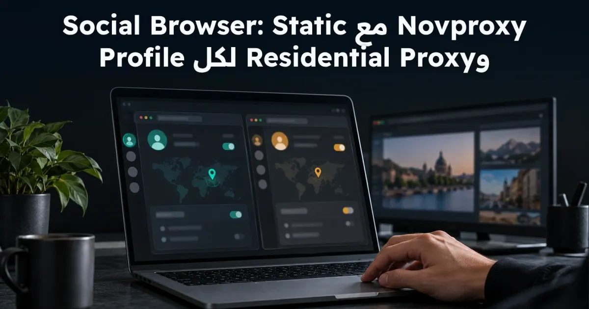 Novproxy مع Social Browser: Static وResidential Proxy لكل Profile