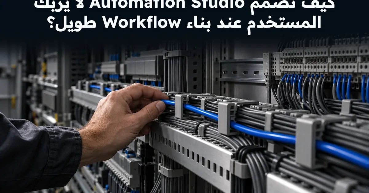 كيف تصمم Automation Studio لا يربك المستخدم عند بناء Workflow طويل؟