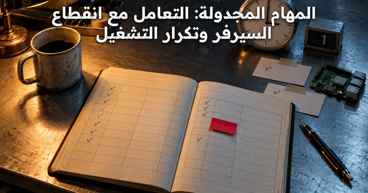 المهام المجدولة: التعامل مع انقطاع السيرفر وتكرار التشغيل