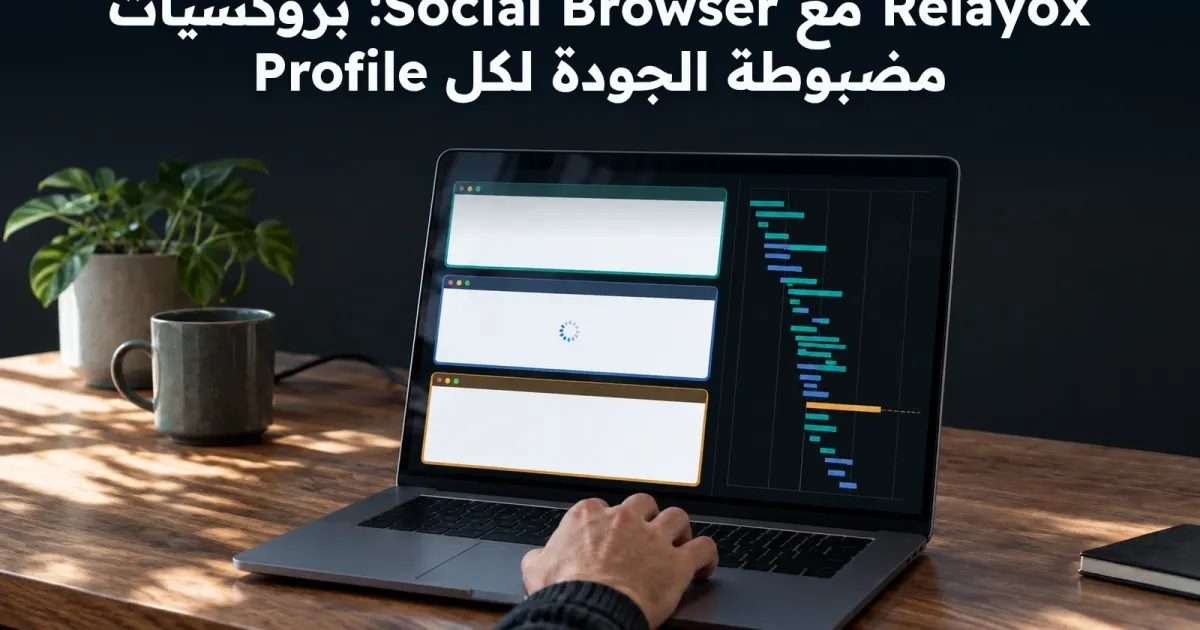 Relayox مع Social Browser: بروكسيات مضبوطة الجودة لكل Profile