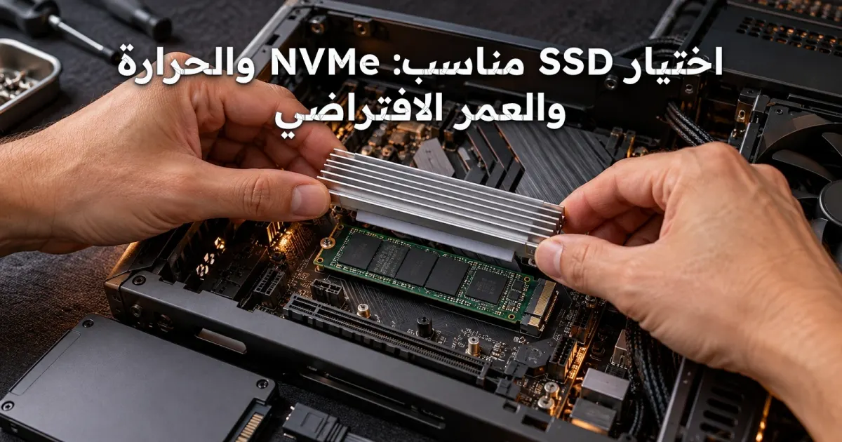 اختيار SSD مناسب: NVMe والحرارة والعمر الافتراضي
