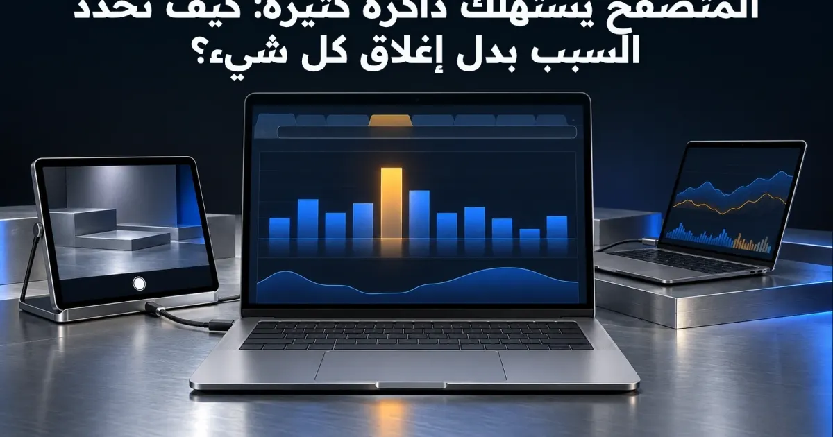 المتصفح يستهلك ذاكرة كثيرة: كيف تحدد السبب بدل إغلاق كل شيء؟
