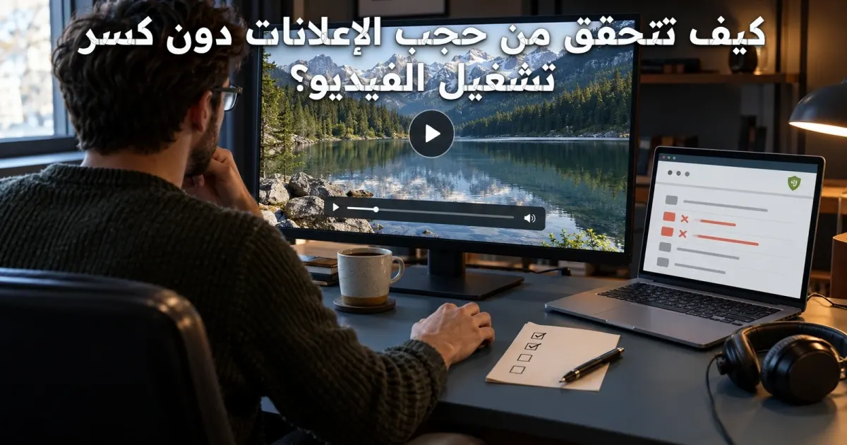 كيف تتحقق من حجب الإعلانات دون كسر تشغيل الفيديو؟
