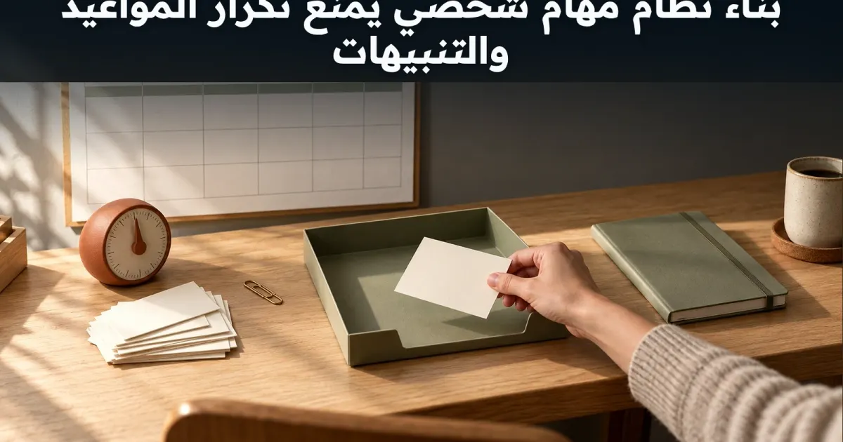 بناء نظام مهام شخصي يمنع تكرار المواعيد والتنبيهات
