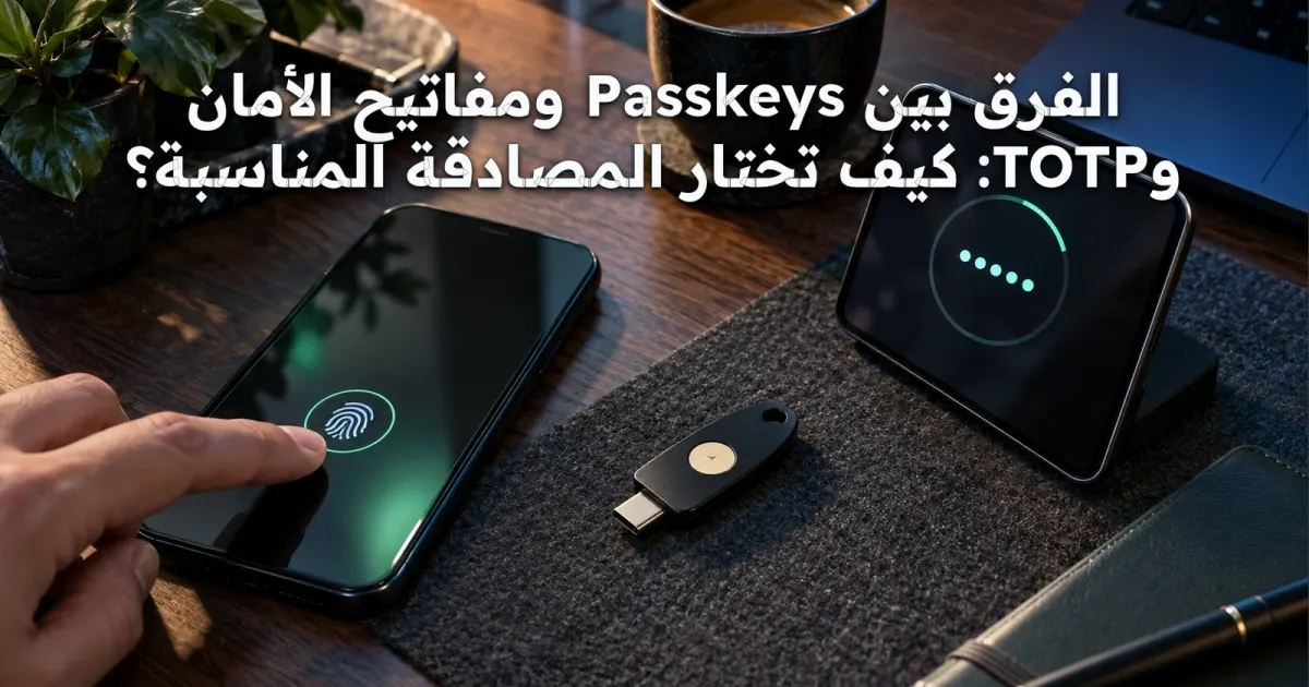 الفرق بين Passkeys ومفاتيح الأمان وTOTP: كيف تختار المصادقة المناسبة؟