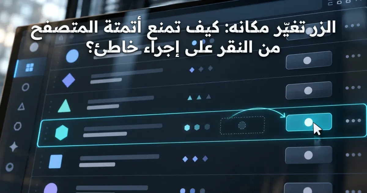 الزر تغيّر مكانه: كيف تمنع أتمتة المتصفح من النقر على إجراء خاطئ؟