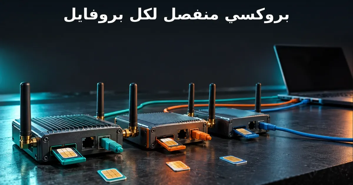 Proxied مع Social Browser: بروكسيات 4G و5G مخصصة لكل Profile