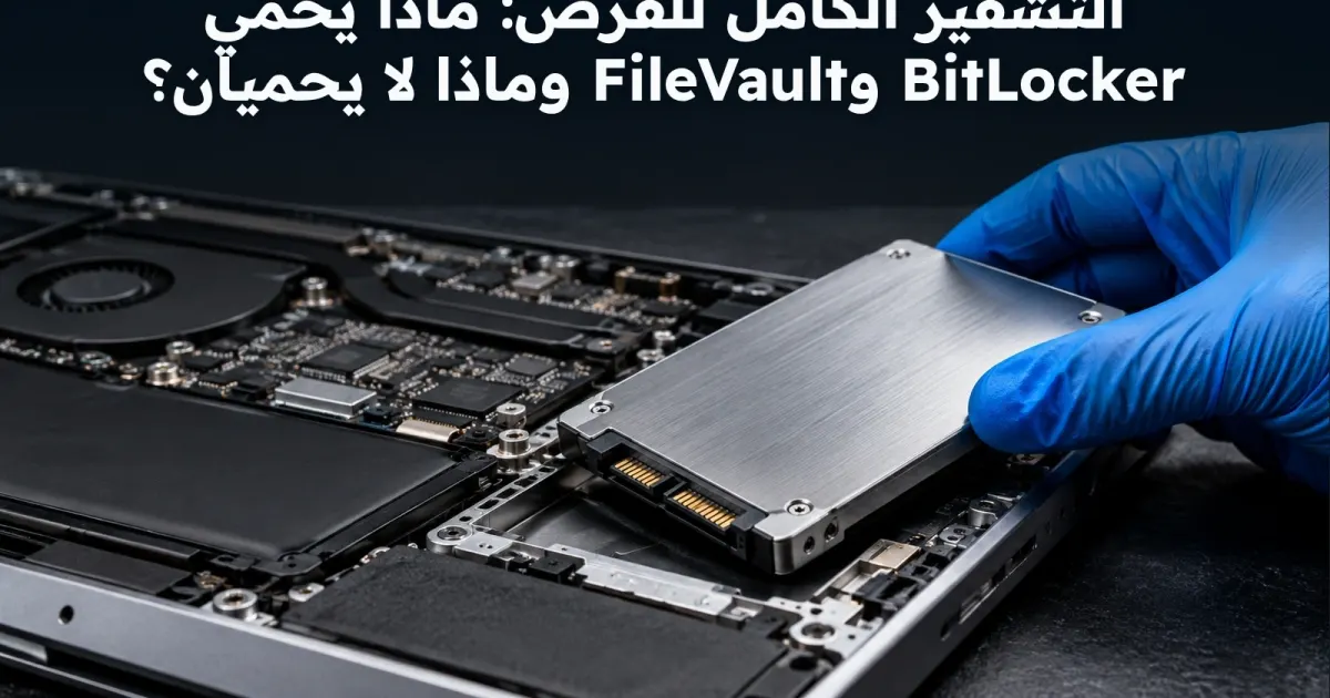 التشفير الكامل للقرص: ماذا يحمي BitLocker وFileVault وماذا لا يحميان؟