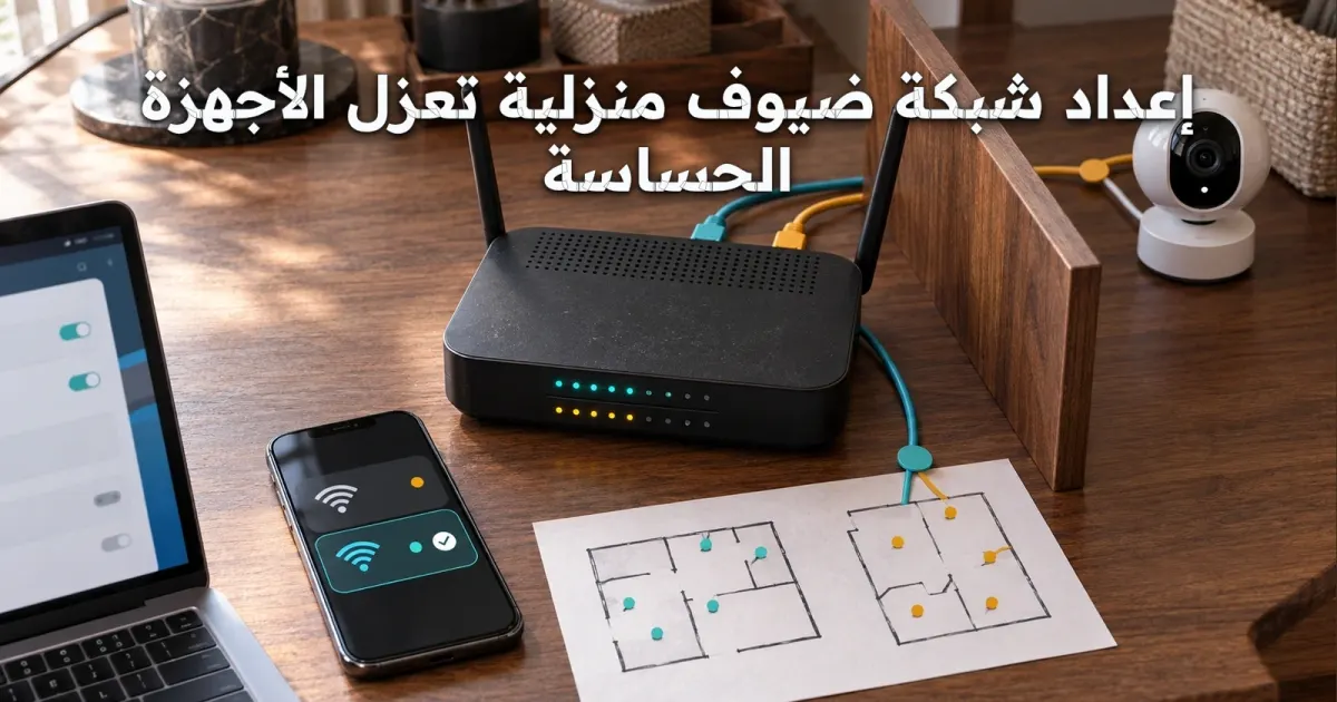 إعداد شبكة ضيوف منزلية تعزل الأجهزة الحساسة