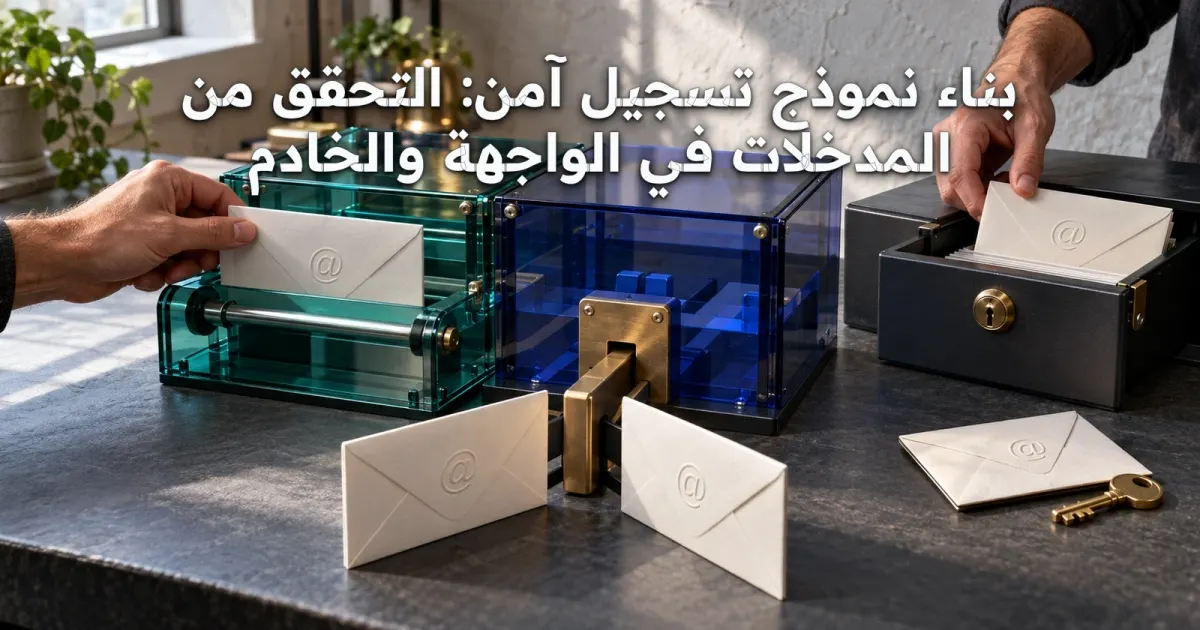 بناء نموذج تسجيل آمن: التحقق من المدخلات في الواجهة والخادم