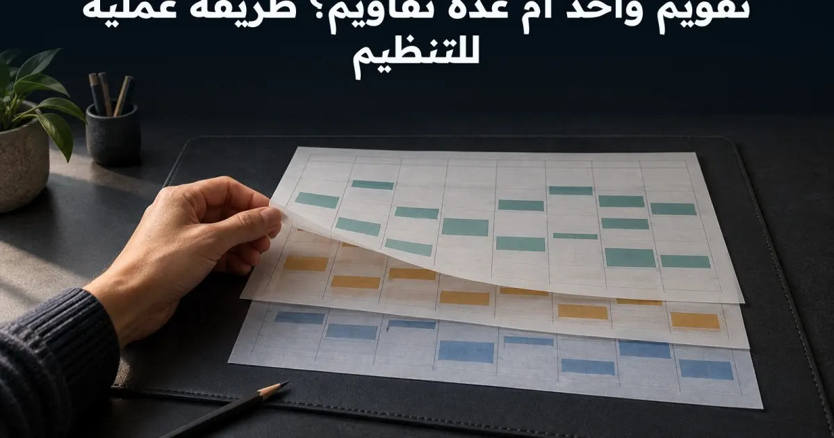 تقويم واحد أم عدة تقاويم؟ طريقة عملية للتنظيم