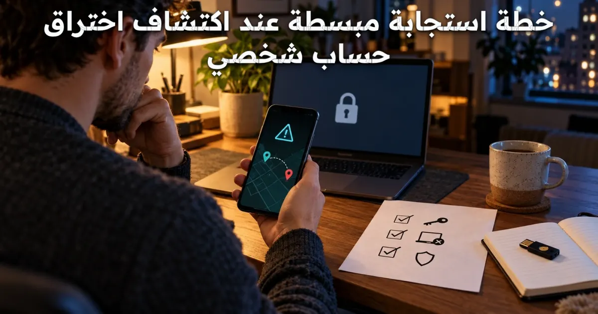 خطة استجابة مبسطة عند اكتشاف اختراق حساب شخصي