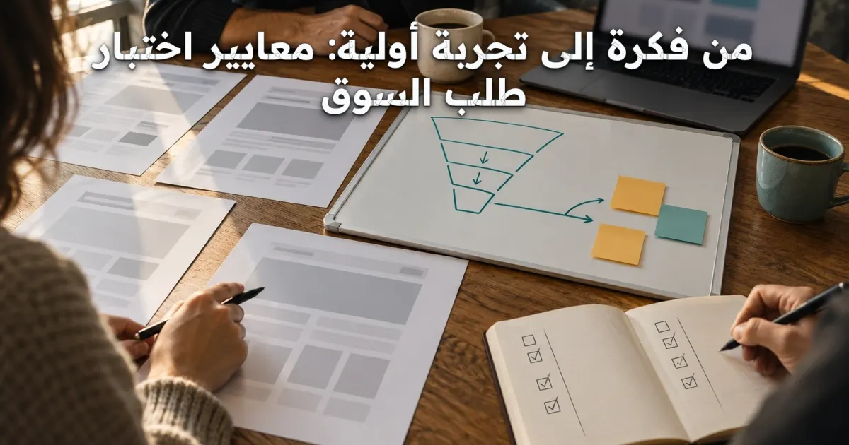 من فكرة إلى تجربة أولية: معايير اختبار طلب السوق